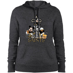 Nfl – New Orleans Saints Donald Duck Goofy Mickey Mouse Super Bowl 2019 Football Women Hooded Sweatshirt