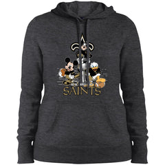 Nfl – New Orleans Saints Donald Duck Goofy Mickey Mouse Super Bowl 2019 Football Women Hooded Sweatshirt Women Hooded Sweatshirt - parenttees