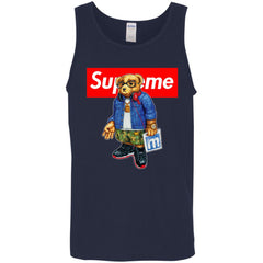 Supreme Bear Style Music T-shirt Men Cotton Tank Men Cotton Tank - parenttees