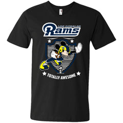 Nfl – Los Angeles Rams Totally Awesome Mickey Mouse Super Bowl 2019 Football Men V-Neck T-Shirt Men V-Neck T-Shirt - parenttees