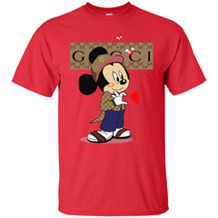 Couple Gucci Mickey Tshirt Valentine's Day Men Cotton T-Shirt Men Cotton T-Shirt - parenttees