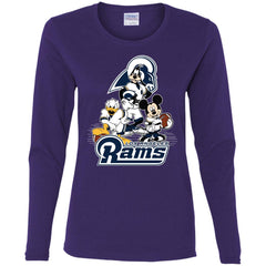 Mickey Mouse Los Angeles Rams American Football Nfl Sports Shirt Women Long Sleeve Shirt Women Long Sleeve Shirt - parenttees