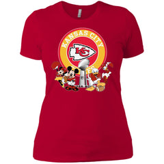 Nfl – Kansas City Chiefs Super Bowl 2019 Mickey Mouse Minnie Mouse Donald Duck Daisy Duck Football Women Cotton T-Shirt Women Cotton T-Shirt - parenttees