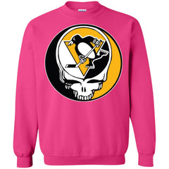 Pittsburgh Penguins Grateful Dead Steal Your Face Hockey Nhl Shirts Crewneck Pullover Sweatshirt Crewneck Pullover Sweatshirt - parenttees