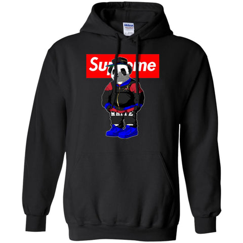 Supreme Bear Trending T-shirt Pullover Hoodie Sweatshirt Black / S Pullover Hoodie Sweatshirt - parenttees