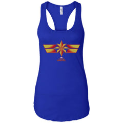 Marvel Captain Marvel Retro Red Yellow Logo Women Tank Top Women Tank Top - parenttees