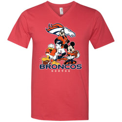 Mickey Mouse Denver Broncos American Football Nfl Sports Shirt Men V-Neck T-Shirt