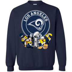 Nfl – Los Angeles Rams Super Bowl 2019 Mickey Mouse Minnie Mouse Donald Duck Daisy Duck Football Crewneck Pullover Sweatshirt Crewneck Pullover Sweatshirt - parenttees