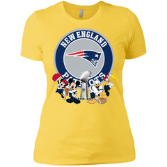 Nfl – New England Patriots Super Bowl 2019 Mickey Mouse Minnie Mouse Donald Duck Daisy Duck Football Women Cotton T-Shirt Women Cotton T-Shirt - parenttees