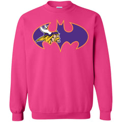 We Are The Minnesota Vikings Batman Nfl Mashup Crewneck Pullover Sweatshirt Crewneck Pullover Sweatshirt - parenttees