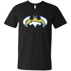 We Are The Los Angeles Chargers Batman Nfl Mashup Men V-Neck T-Shirt Men V-Neck T-Shirt - parenttees