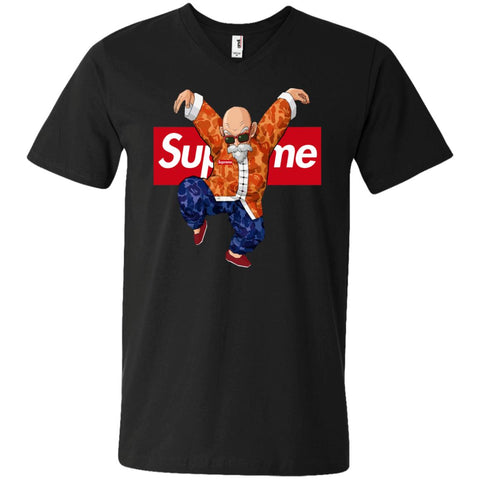 Supreme Kame Turtle Dragon Ball T-shirt Men V-Neck T-Shirt Black / S Men V-Neck T-Shirt - parenttees