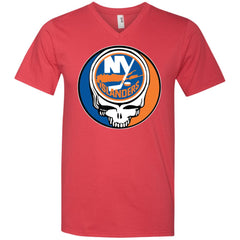 New York Islanders Grateful Dead Steal Your Face Hockey Nhl Shirts Men V-Neck T-Shirt Men V-Neck T-Shirt - parenttees