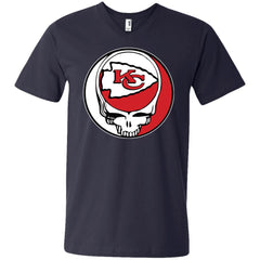 Kansas City Chiefs Grateful Dead Steal Your Face Football Nfl Shirts Men V-Neck T-Shirt Men V-Neck T-Shirt - parenttees