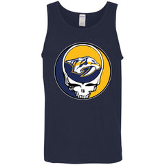 Nashville Predators Grateful Dead Steal Your Face Hockey Nhl Shirts Men Cotton Tank Men Cotton Tank - parenttees