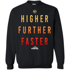 Marvel Captain Marvel Movie Higher Faster Crewneck Pullover Sweatshirt Crewneck Pullover Sweatshirt - parenttees