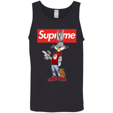 Supreme Rabbit Money Men Cotton Tank Black / X-Small Men Cotton Tank - parenttees