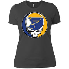 St Louis Blues Grateful Dead Steal Your Face Hockey Nhl Shirts Women Cotton T-Shirt Women Cotton T-Shirt - parenttees