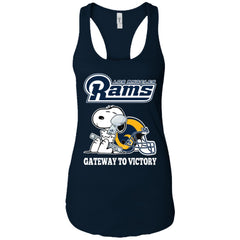 Los Angeles Rams Gateway To Victory Super Bowl 2019 Snoopy Football Nfl Women Tank Top Women Tank Top - parenttees