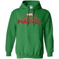 Marvel Captain Marvel Movie Logo Red Pullover Hoodie Sweatshirt Pullover Hoodie Sweatshirt - parenttees