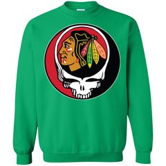 Chicago Blackhawks Grateful Dead Steal Your Face Hockey Nhl Shirts Crewneck Pullover Sweatshirt Crewneck Pullover Sweatshirt - parenttees