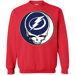 Tampa Bay Lightning Grateful Dead Steal Your Face Hockey Nhl Shirts Crewneck Pullover Sweatshirt Crewneck Pullover Sweatshirt - parenttees