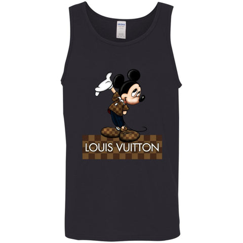 Louis Vuitton Mickey T-shirt Men Cotton Tank Black / X-Small Men Cotton Tank - parenttees