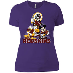 Mickey Mouse Washington Redskins American Football Nfl Sports Shirt Women Cotton T-Shirt Women Cotton T-Shirt - parenttees