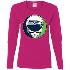 Seattle Seahawks Grateful Dead Steal Your Face Football Nfl Shirts Women Long Sleeve Shirt Women Long Sleeve Shirt - parenttees