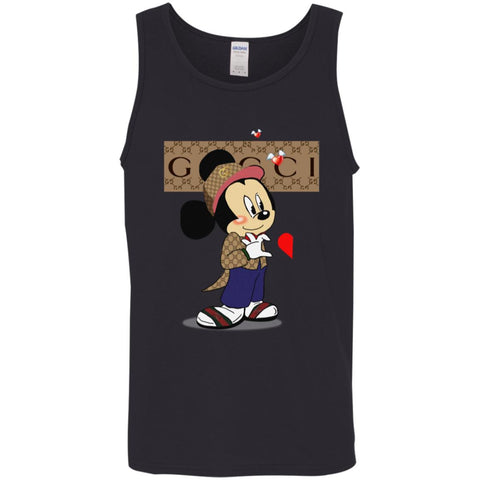 Mickey Mouse Love Couple T-shirt Valentine's Day T-shirt Men Cotton Tank Black / X-Small Men Cotton Tank - parenttees