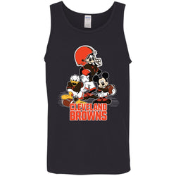 Mickey Mouse Cleveland Browns American Football Nfl Sports Shirt Men Cotton Tank