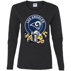 Nfl – Los Angeles Rams Super Bowl 2019 Mickey Mouse Minnie Mouse Donald Duck Daisy Duck Football Women Long Sleeve Shirt Women Long Sleeve Shirt - parenttees