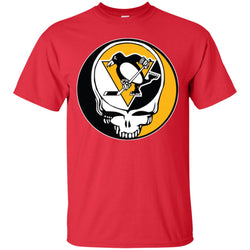 Pittsburgh Penguins Grateful Dead Steal Your Face Hockey Nhl Shirts Men Cotton T-Shirt