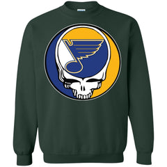 St Louis Blues Grateful Dead Steal Your Face Hockey Nhl Shirts Crewneck Pullover Sweatshirt Crewneck Pullover Sweatshirt - parenttees