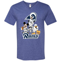 Nfl – Los Angeles Rams Donald Duck Goofy Mickey Mouse Super Bowl 2019 Football Men V-Neck T-Shirt Men V-Neck T-Shirt - parenttees