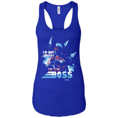 Captain Marvel I'm The Boss Space Blue Red Women Tank Top Women Tank Top - parenttees