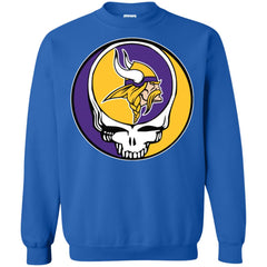 Minnesota Vikings Grateful Dead Steal Your Face Football Nfl Shirts Crewneck Pullover Sweatshirt Crewneck Pullover Sweatshirt - parenttees