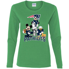 Nfl - New England Patriots Donald Duck Goofy Mickey Mouse Super Bowl 2019 Football Women Long Sleeve Shirt Women Long Sleeve Shirt - parenttees