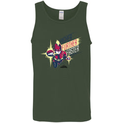 Captain Marvel Higher Further Faster Drawn Men Cotton Tank