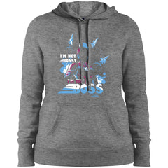 Captain Marvel I'm The Boss Space Blue Red Women Hooded Sweatshirt Women Hooded Sweatshirt - parenttees