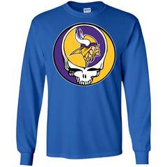 Minnesota Vikings Grateful Dead Steal Your Face Football Nfl Shirts Men Long Sleeve Shirt Men Long Sleeve Shirt - parenttees