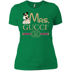 Mrs Minnie Gucci Couple Disney Shirt Valentine's Day T-shirt Women Cotton T-Shirt Women Cotton T-Shirt - parenttees