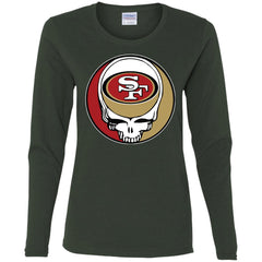 San Francisco 49ers Grateful Dead Steal Your Face Football Nfl Shirts Women Long Sleeve Shirt Women Long Sleeve Shirt - parenttees