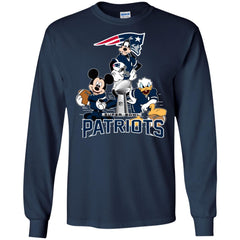 Nfl - New England Patriots Donald Duck Goofy Mickey Mouse Super Bowl 2019 Football Men Long Sleeve Shirt Men Long Sleeve Shirt - parenttees