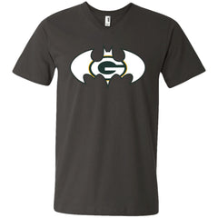 We Are The Green Bay Packers Batman Nfl Mashup Men V-Neck T-Shirt Men V-Neck T-Shirt - parenttees