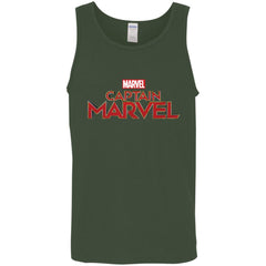 Marvel Captain Marvel Movie Logo Red Men Cotton Tank Men Cotton Tank - parenttees