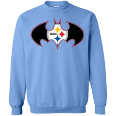We Are The Pittsburgh Steelers Batman Nfl Mashup Crewneck Pullover Sweatshirt Crewneck Pullover Sweatshirt - parenttees