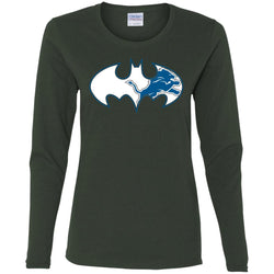 We Are The Detroit Lions Batman Nfl Mashup Women Long Sleeve Shirt