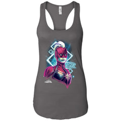 Marvel Captain Marvel Space Glow Neon Women Tank Top Women Tank Top - parenttees