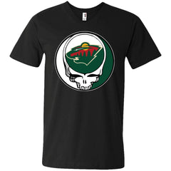 Minnesota Wild Grateful Dead Steal Your Face Hockey Nhl Shirts Men V-Neck T-Shirt Men V-Neck T-Shirt - parenttees